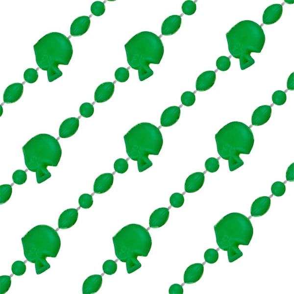 Endless Games 32 in. Football Helmet Bead Necklace, Green, 12PK EN3342687 - main